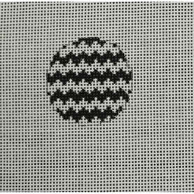 Chevron Black and White Mini Ornament