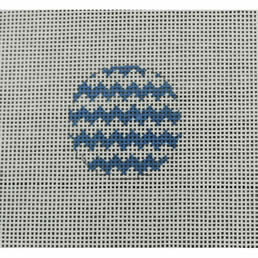 Chevron Blue and White Mini Ornament