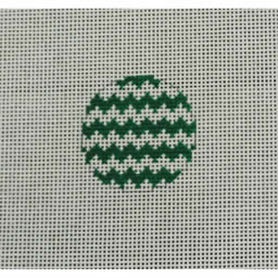 Chevron Emerald and White Mini Ornament