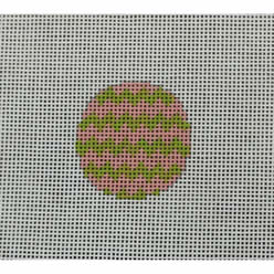 Chevron Pink and Green Mini Ornament