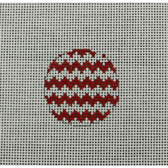 Chevron Red and White Mini Ornament