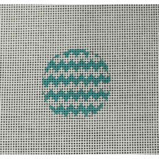 Chevron Turquoise and White Mini Ornament