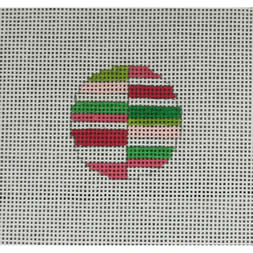 Pink and Green Stripe Mini Ornament