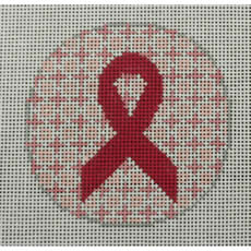 Ribbon with Pluses and Squares Background