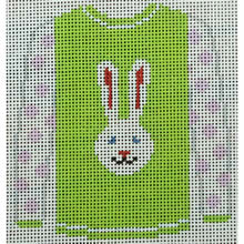 sweater -Long Ear White Bunny on Lime