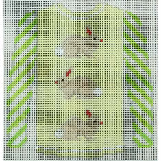 sweater - 3 brown bunnies on pale yellow