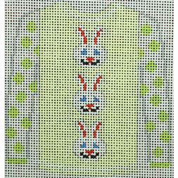 sweater - 3 white bunny faces on yellow