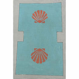 Seashell  Clutch Coral and Teal