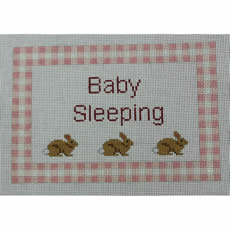 Baby Sleeping Bunnies Pink Gingham