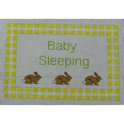 Baby Sleeping Bunnies Yellow Gingham