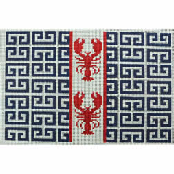 Lobster Clutch - Navy Keys