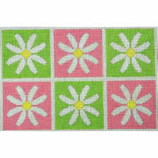 Daisy Clutch - Pink and Green