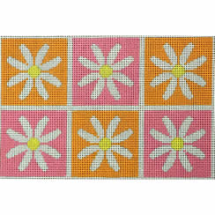 Daisy Clutch - Pink and Orange