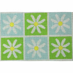 Daisy Clutch - Green and Blue