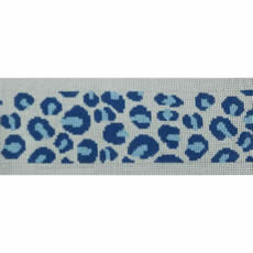 Blue and White Leopard Print Purse Strap