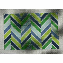 Wallet Insert -Chevron Multi Blues and Greens