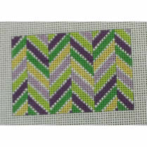 Wallet Insert -  Chevron Multi Purples, Greens, and Yellow