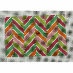 Wallet Insert - Chevron Multi Pinks, Greens, and Orange W