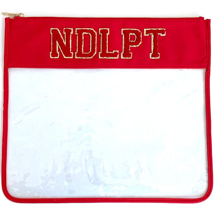Red NDLPT Clear Zip Pouch
