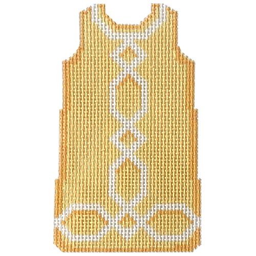 Yellow Lattice Mini Shift