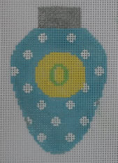 Easter Lightbulb Light Blue with White Dots