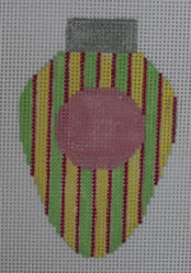 Green/Pink/Yellow Striped Lightbulb
