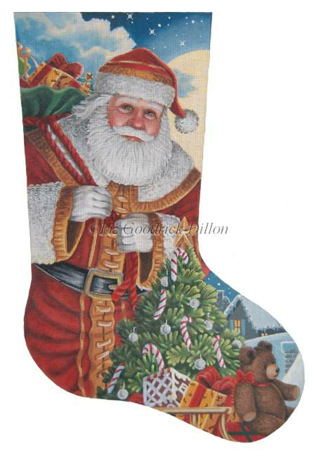 Santa Moonlit Arrival - Stocking