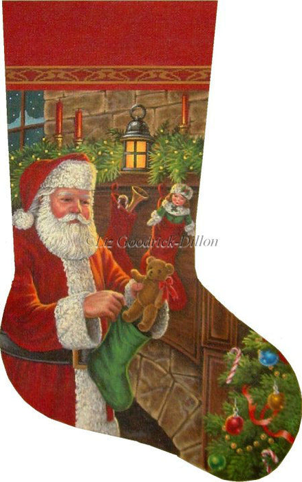 Santa Filling the Stockings - Stocking