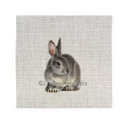 Rabbit horizontal  2" x 2.5"  on 8" x 8"