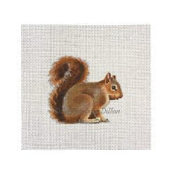 Squirrel  2.75" x 2.5"  on 8" x 8"
