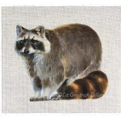Raccoon,  5" x 4.5"  on 11" x 11"