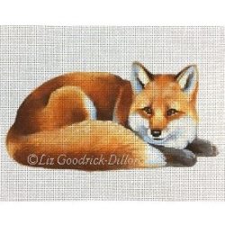 Fox, horizontal  6.75 x 3.5  on 13" x 9.5"