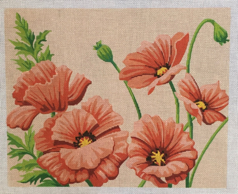 Poppies on 13 Mesh
