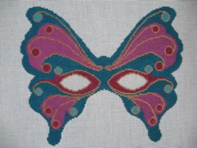 Butterfly Masquerade Mask - Teal