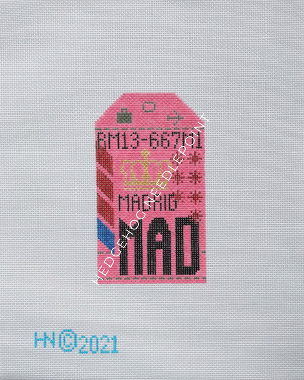 Retro Travel Tag · Madrid