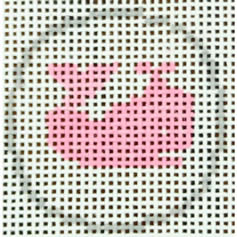 Pink Whale Mini Circle
