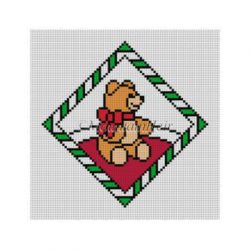 Stained Glass,  Red Bow Teddy