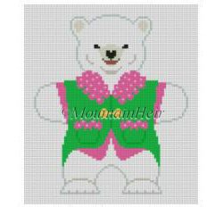 Polar Bear Pink Green Vest
