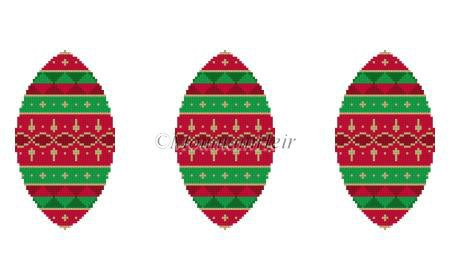 Triad 3-D Red Green Gold Bands