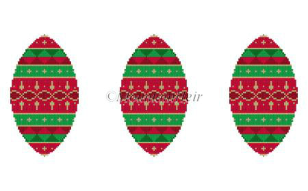 Triad 3-D Red Green Gold Bands