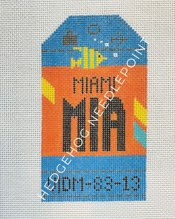 Retro Travel Tag · Miami