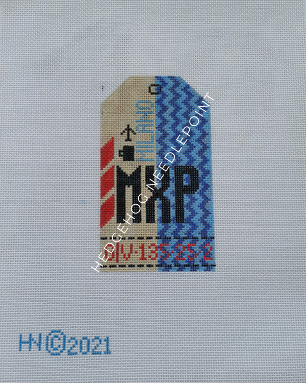 Retro Travel Tag · Milan