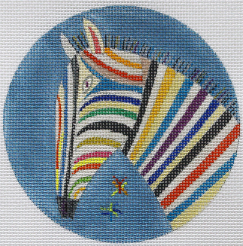 Melanie Mikecz · Colorful Zebra Ornament