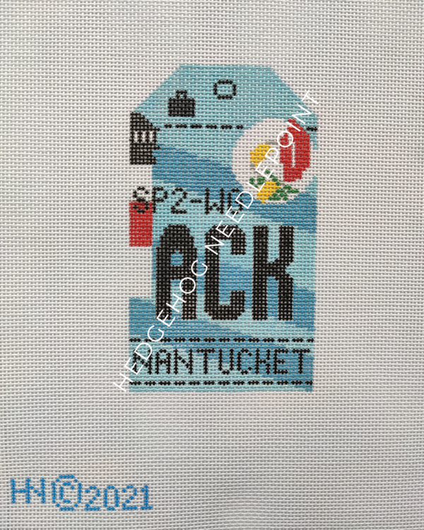 Retro Travel Tag · Nantucket