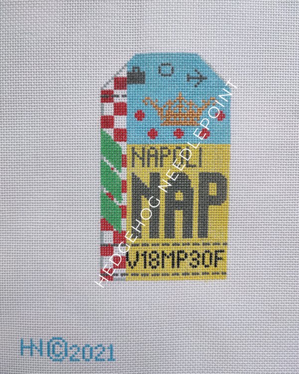Retro Travel Tag · Napoli Italy