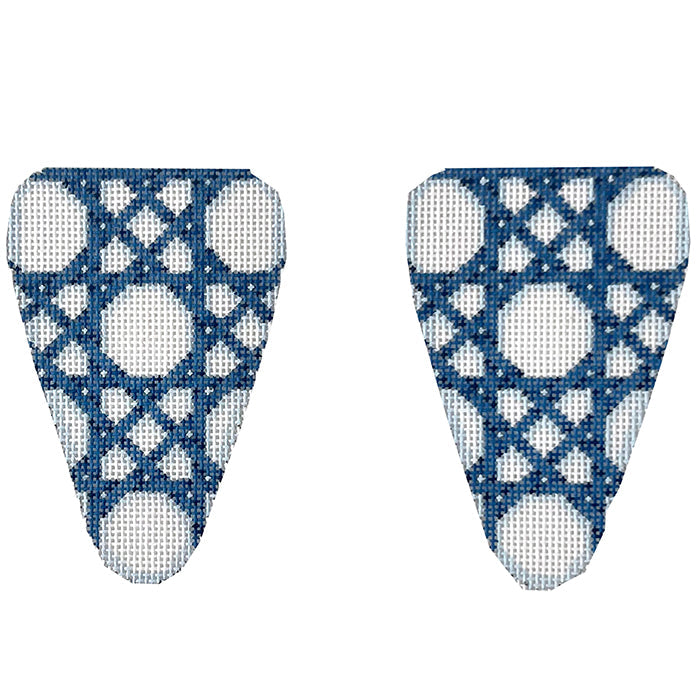 Navy Caning Scissor Case