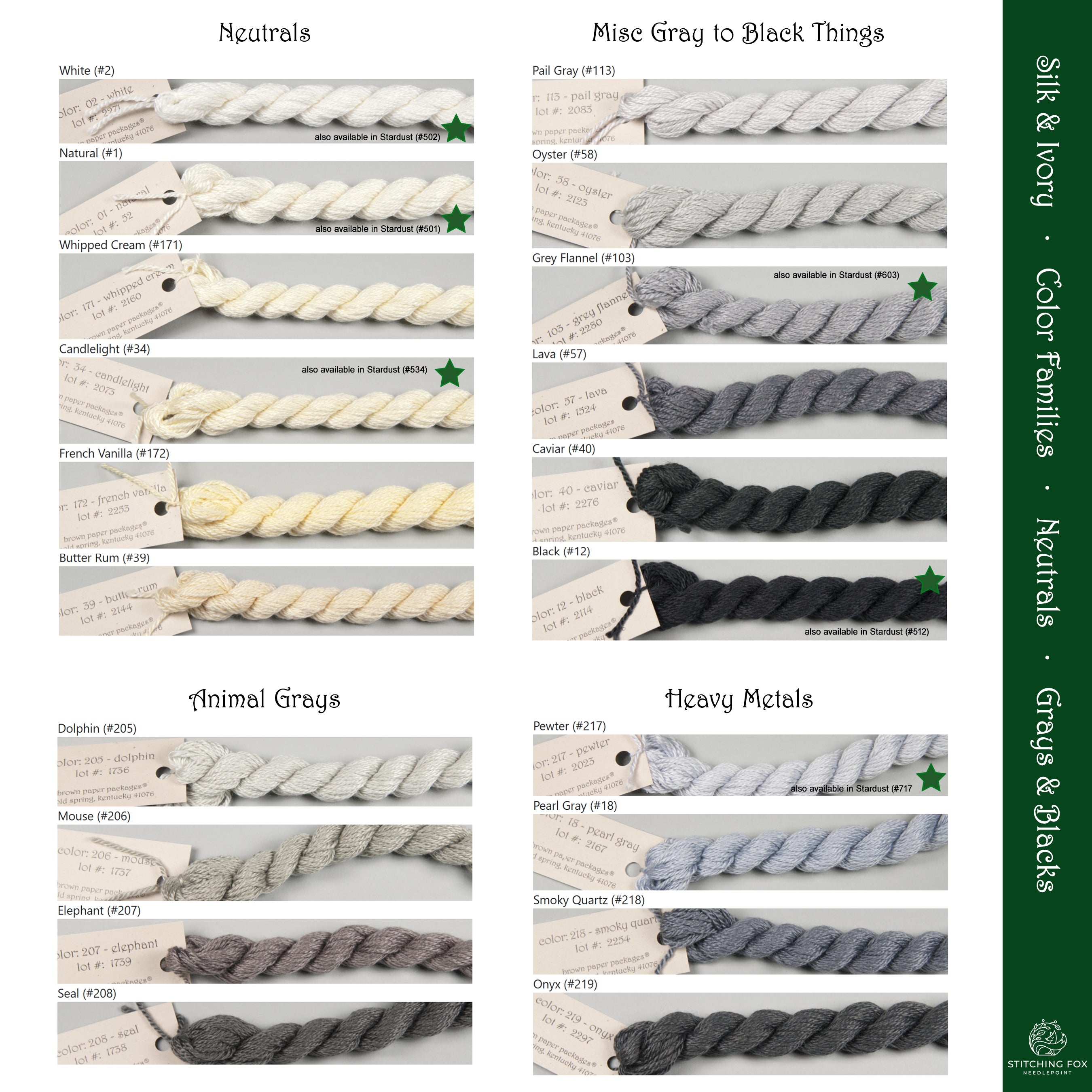 Silk & Ivory - Grays and Black — Stitching Fox