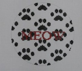 Meow-Multi Paw-Black and Red