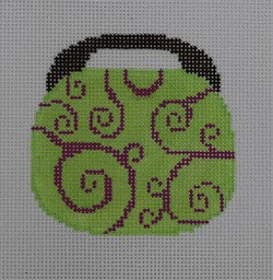 Swirl - Lime Green and Hot Pink