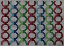 Pink, Blue, and Green Circles Clutch